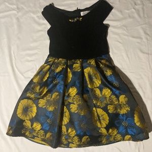 Blush Jacguard skirt and Velvet Top Dress